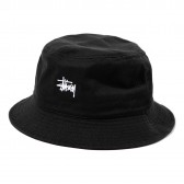 STUSSY-Kids Classic Logo Bucket Hat - Black