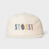 STUSSY-Mask Logo Strapback Cap - Off White