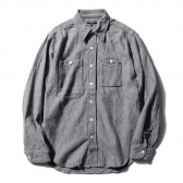 ENGINEERED GARMENTS-Work Shirt - Solid Flannel - H.Grey
