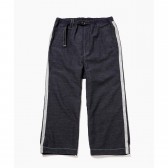 and wander-side line wool wide pants - Charcoal