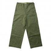 AURALEE-WASHED FINX CHINO WIDE PANTS - Olive