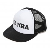 ELVIRA-CUT OUT TRACKER CAP - Black × White