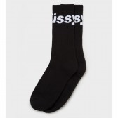 STUSSY-Jacquard Logo Socks - Black