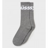 STUSSY-Jacquard Logo Socks - Grey Heather
