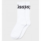 STUSSY-Jacquard Logo Socks - White
