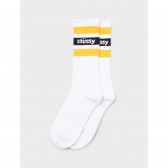 STUSSY-Stripe Crew Socks - White