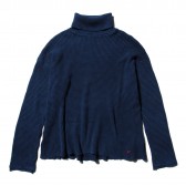 Porter Classic-FRENCH THERMAL TURTLENECK - Blue