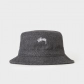 STUSSY-Textured Wool Bucket Hat - Black