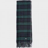 STUSSY-Double Faced Wool Scarf - Black