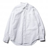 ENGINEERED GARMENTS-Short Collar Shirt - Solid Cotton Oxford - White