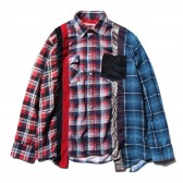 Rebuild by Needles - 7 Cuts Flannel Shirt - Inserted 4 Cluths - Mサイズ