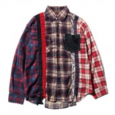 Rebuild by Needles - 7 Cuts Flannel Shirt - Inserted 4 Cluths - XSサイズ