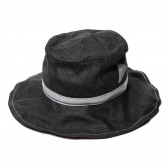 and wander-paper cloth hat - Black