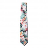 ENGINEERED GARMENTS-Neck Tie - Floral Sheeting - White Watercolor