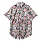 ENGINEERED GARMENTS-Pop Over BD Shirt - Floral Sheeting - White Watercolor