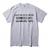 COW BOOKS-Men's T-shirts (Logo) - LightGray × Black