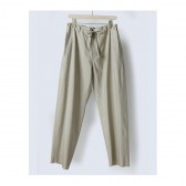 AURALEE-SELVEDGE WEATHER CLOTH EASY PANTS - Gray Beige