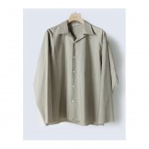 AURALEE-SELVEDGE WEATHER CLOTH SHIRTS - Gray Beige
