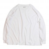 UNIVERSAL PRODUCTS-HEAVY WEIGHT L:S TEE - White