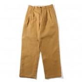 UNIVERSAL PRODUCTS-2 TUCK WIDE CHINO PANTS - Camel