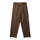 AURALEE-WASHED FINX CHINO TAPERED PANTS - Brown