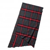 ENGINEERED GARMENTS-Long Scarf - Brushed Plaid - Grey : Red