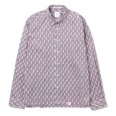 BEDWIN-L:S BD PAISLEY BROAD SHIRT 「SHAW」 - Red