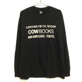 COW BOOKS-Longsleeve T-shirts (Logo) - Black × Ivory