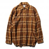 South2 West8-Work Shirt - Cotton Twill : Plaid - Brown
