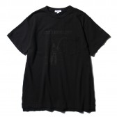 ENGINEERED GARMENTS-Printed Cross Crew Neck T-shirt - Field Expedient - Black