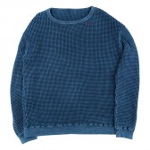 Porter Classic-FRENCH THERMAL CREWNECK - Blue