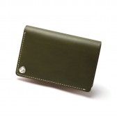 LEATHER & SILVER MOTO-2つ折り Wallet W2 - Green