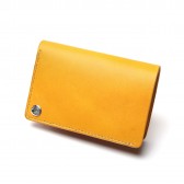 LEATHER & SILVER MOTO-2つ折り Wallet W2 - Yellow