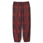NAISSANCE-ORGANIC DYED PAISLEY WIDE PANTS - Red