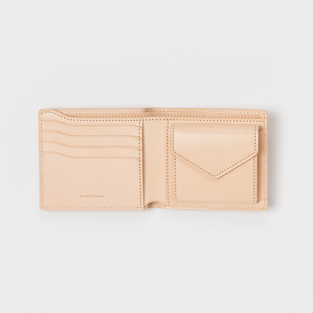 Hender Scheme - half folded wallet - Natural