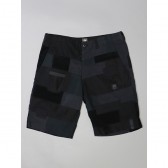 MOUNTAIN RESEARCH-Patched Shorts - Black Cotton - Black