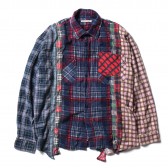 Rebuild by Needles - Flannel Shirt -> Wide 7 Cuts Shirt - Fサイズ
