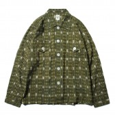 South2 West8-Smokey Shirt - Cotton Cloth : Splashed Pattern - Olive