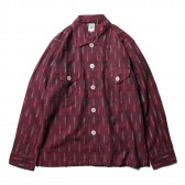 South2 West8-Smokey Shirt - Cotton Cloth : Splashed Pattern - Red