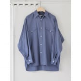 COMOLI-ヨリ杢-ワークシャツ-Blue-168x168