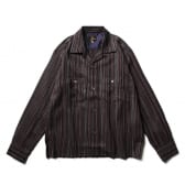 Needles-C.O.B.-Classic-Shirt-WAcPeR-Ikat-Stripe-Mall-Jq.-Bordeaux-168x168
