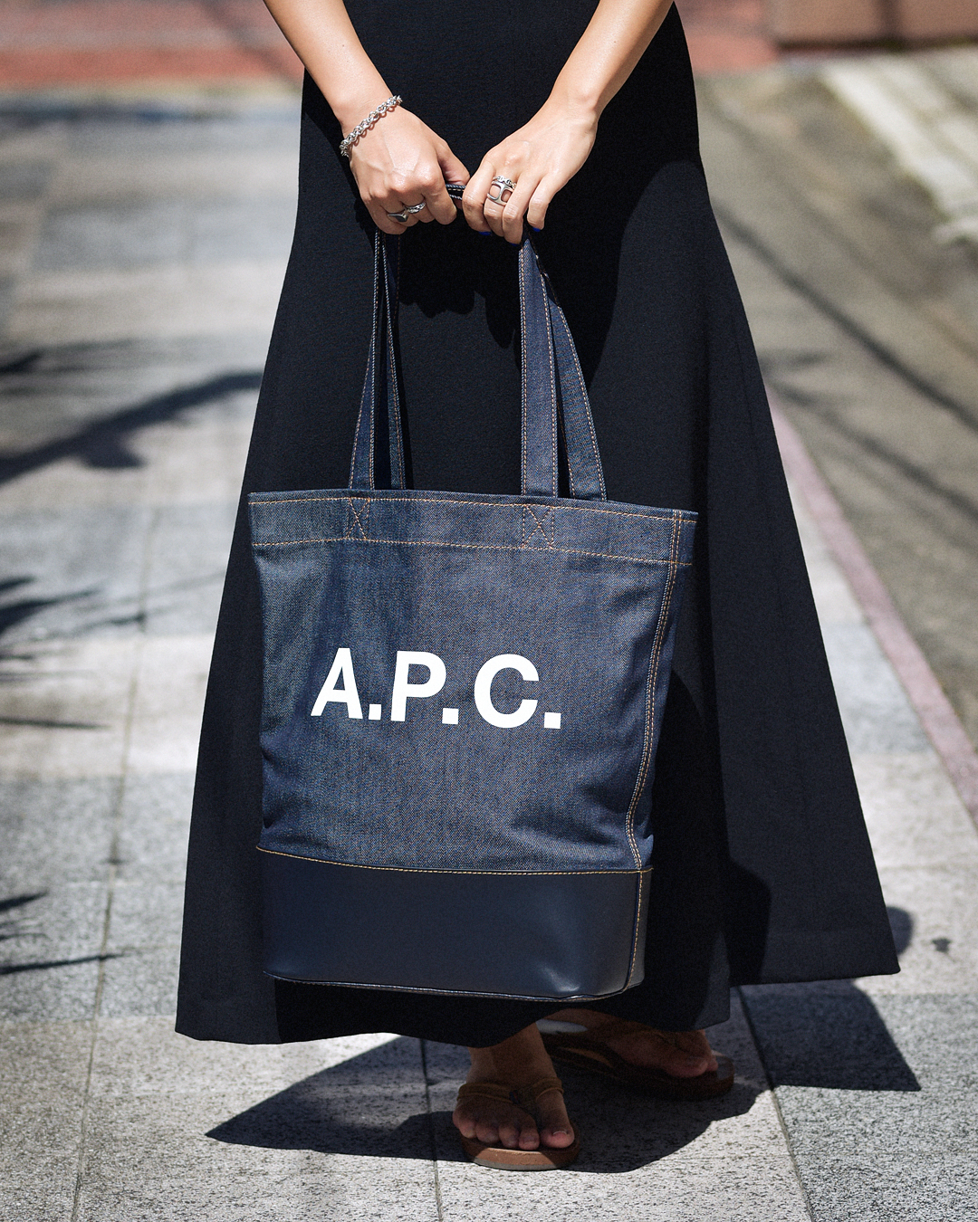 A.P.C. Axelle Logo Tote Bag