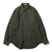 ENGINEERED-GARMENTS-Combo-Short-Collar-Shirt-Solid-Cotton-Flannel-Olive-168x168