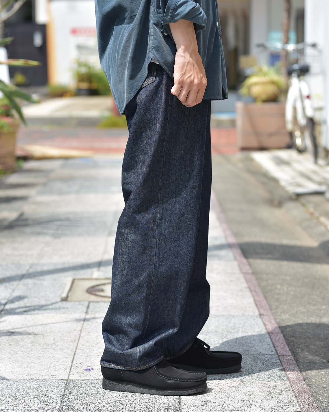 comoliAURALEE HARD TWIST  DENIM WIDE PANTS モカ