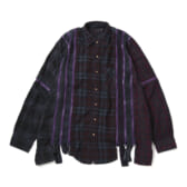 Rebuild-by-Needles-Flannel-Shirt-7-Cuts-Zipped-Shirt-Wide-OverDye-Purple-Fサイズ_1-168x168