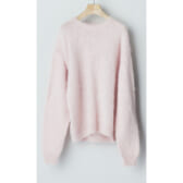 AURALEE-BRUSHED-SUPER-KID-MOHAIR-KNIT-PO-レディース-Light-Pink-168x168