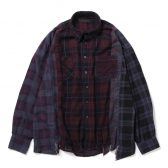 Rebuild-by-Needles-Flannel-Shirt-7-Cuts-Shirt-Wide-Over-Dye-Purple-Fサイズ_2-168x168