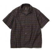 Needles-SS-Italian-Collar-Shirt-PEC-Fine-Pattern-Stripe-Jq.-Brown-168x168