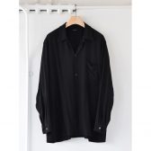 COMOLI-レーヨン-オープンカラーシャツ-Black-168x168