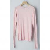 AURALEE-HIGH-GAUGE-SHEER-RIB-LS-TEE-レディース-Pink-168x168